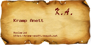 Kramp Anett névjegykártya